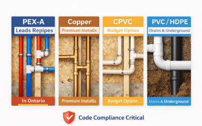 PEX vs Copper vs CPVC vs PVC & HDPE: Best Pipes for Homes in Ontario (2026 Guide)