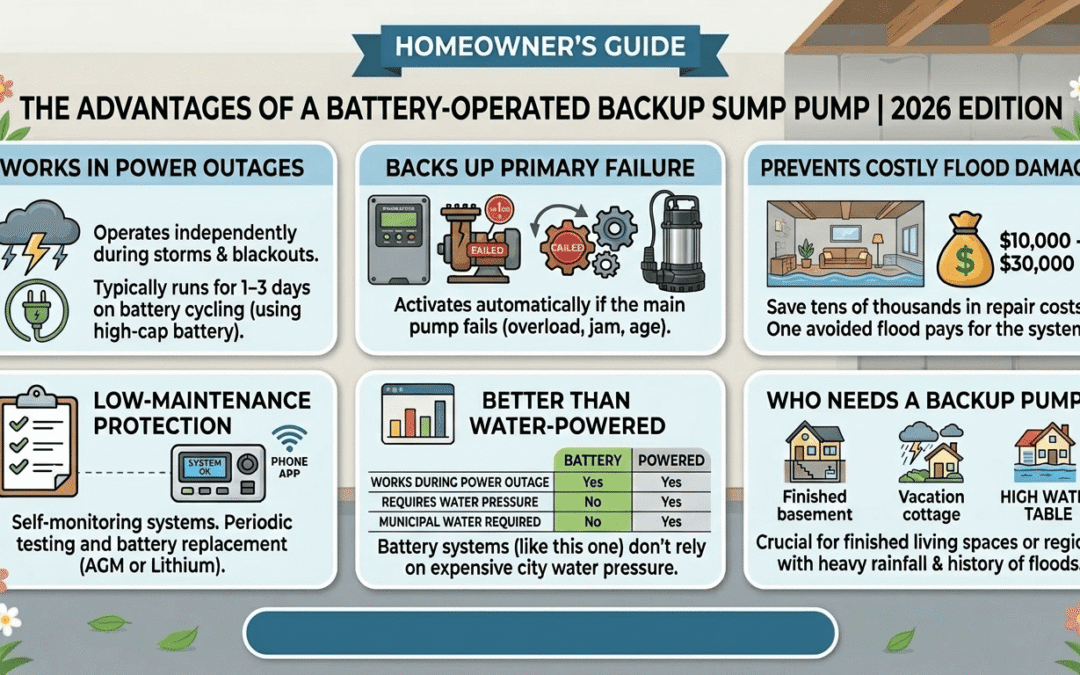 Advantages of Having a Battery-Operated Backup Sump Pump