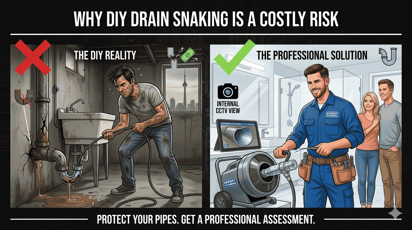 Hidden Risks of DIY Drain Snakes DIY Drain Snake Risks: What Can Go Wrong
